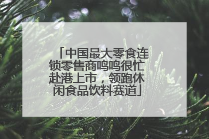 中国最大零食连锁零售商鸣鸣很忙赴港上市，领跑休闲食品饮料赛道