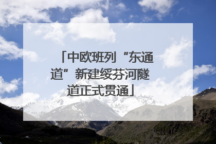 中欧班列“东通道”新建绥芬河隧道正式贯通