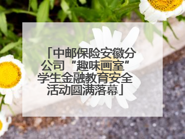 中邮保险安徽分公司“趣味画室”学生金融教育安全活动圆满落幕