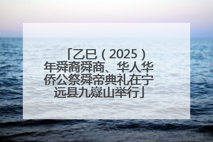乙巳（2025）年舜裔舜商、华人华侨公祭舜帝典礼在宁远县九嶷山举行