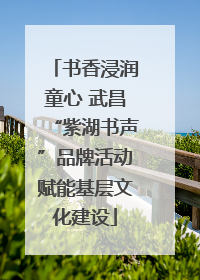 书香浸润童心 武昌“紫湖书声”品牌活动赋能基层文化建设