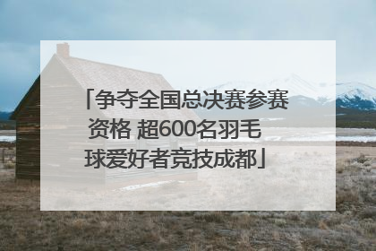 争夺全国总决赛参赛资格 超600名羽毛球爱好者竞技成都