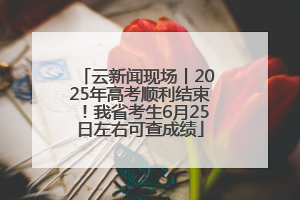 云新闻现场丨2025年高考顺利结束！我省考生6月25日左右可查成绩