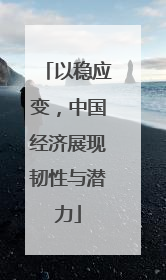 以稳应变，中国经济展现韧性与潜力