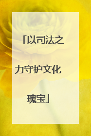 以司法之力守护文化瑰宝