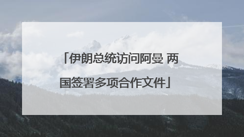 伊朗总统访问阿曼 两国签署多项合作文件