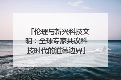 伦理与新兴科技文明：全球专家共议科技时代的道德边界