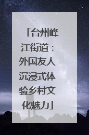 台州峰江街道：外国友人沉浸式体验乡村文化魅力