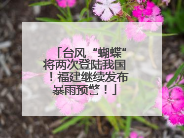 台风“蝴蝶”将两次登陆我国！福建继续发布暴雨预警！