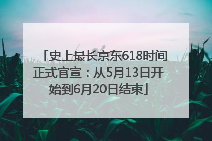 史上最长京东618时间正式官宣：从5月13日开始到6月20日结束