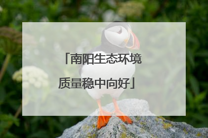 南阳生态环境质量稳中向好