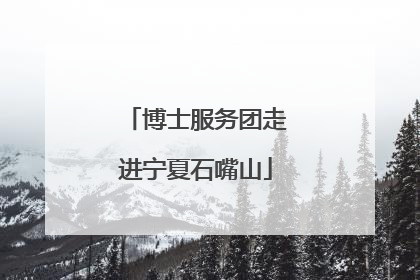 博士服务团走进宁夏石嘴山