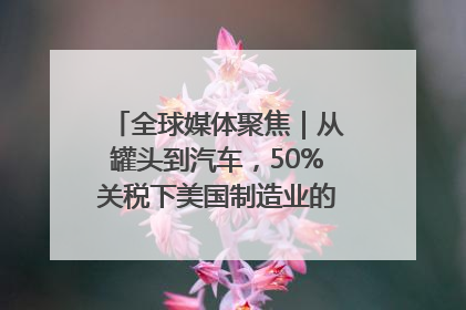全球媒体聚焦｜从罐头到汽车，50%关税下美国制造业的“生死劫”