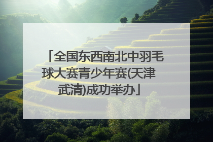 全国东西南北中羽毛球大赛青少年赛(天津武清)成功举办