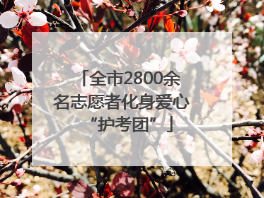 全市2800余名志愿者化身爱心“护考团”