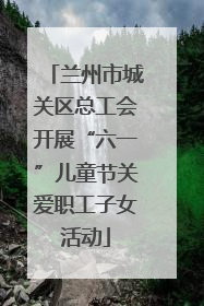兰州市城关区总工会开展“六一”儿童节关爱职工子女活动