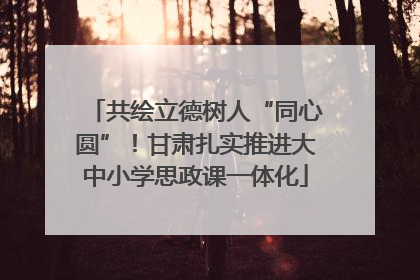 共绘立德树人“同心圆”！甘肃扎实推进大中小学思政课一体化