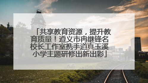 共享教育资源，提升教育质量！遵义市冉继锋名校长工作室携手道真玉溪小学主题研修出新出彩