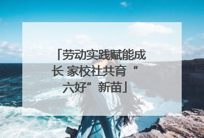 劳动实践赋能成长 家校社共育“六好”新苗