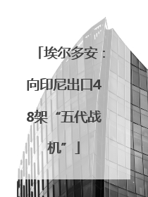 埃尔多安：向印尼出口48架“五代战机”