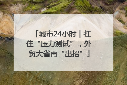 城市24小时｜扛住“压力测试”，外贸大省再“出招”