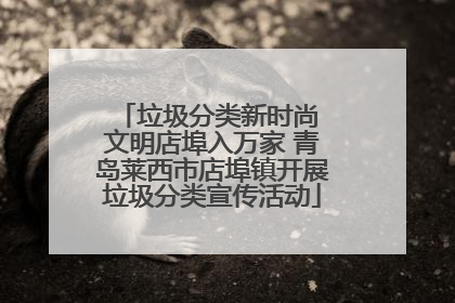 垃圾分类新时尚 文明店埠入万家 青岛莱西市店埠镇开展垃圾分类宣传活动