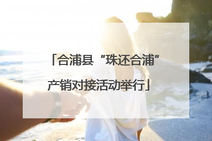合浦县“珠还合浦”产销对接活动举行