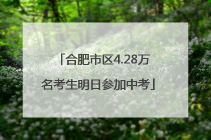 合肥市区4.28万名考生明日参加中考