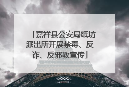 嘉祥县公安局纸坊派出所开展禁毒、反诈、反邪教宣传