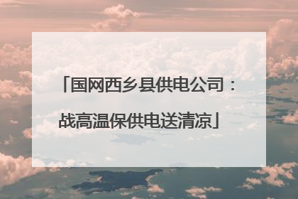 国网西乡县供电公司：战高温保供电送清凉