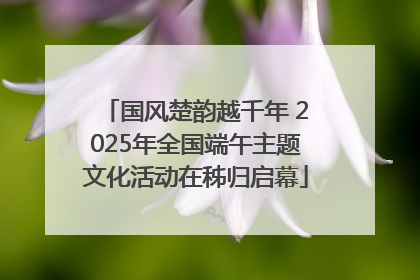 国风楚韵越千年 2025年全国端午主题文化活动在秭归启幕