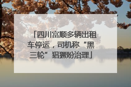 四川富顺多辆出租车停运，司机称“黑三轮”猖獗盼治理