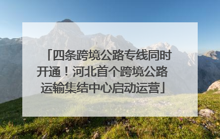 四条跨境公路专线同时开通！河北首个跨境公路运输集结中心启动运营