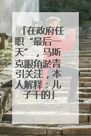 在政府任职“最后一天”，马斯克眼角淤青引关注，本人解释：儿子干的