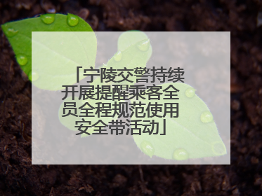 宁陵交警持续开展提醒乘客全员全程规范使用安全带活动