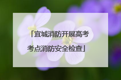宜城消防开展高考考点消防安全检查