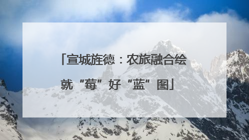宣城旌德：农旅融合绘就“莓”好“蓝”图