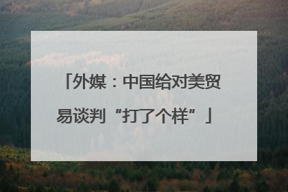 外媒：中国给对美贸易谈判“打了个样”