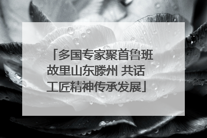 多国专家聚首鲁班故里山东滕州 共话工匠精神传承发展