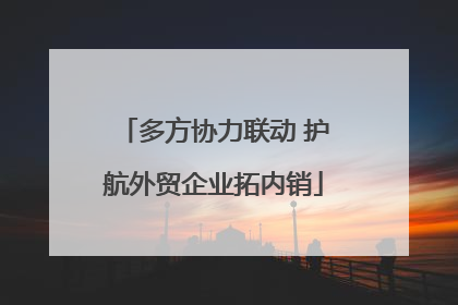 多方协力联动 护航外贸企业拓内销