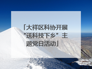大祥区科协开展“送科技下乡”主题党日活动