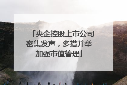央企控股上市公司密集发声，多措并举加强市值管理