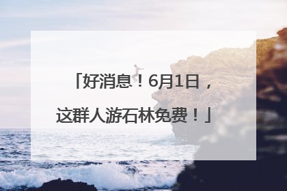好消息！6月1日，这群人游石林免费！