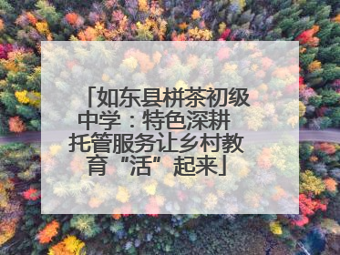 如东县栟茶初级中学：特色深耕 托管服务让乡村教育“活”起来