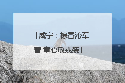 威宁：棕香沁军营 童心敬戎装