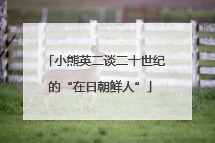 小熊英二谈二十世纪的“在日朝鲜人”