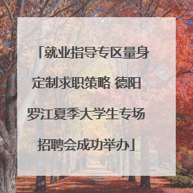 就业指导专区量身定制求职策略 德阳罗江夏季大学生专场招聘会成功举办