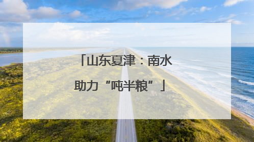 山东夏津：南水助力“吨半粮”