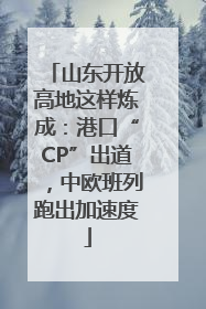 山东开放高地这样炼成：港口“CP”出道，中欧班列跑出加速度