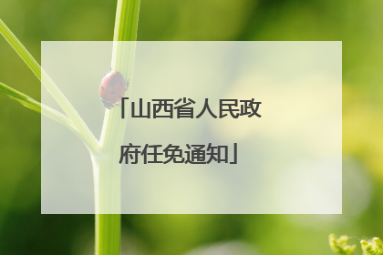 山西省人民政府任免通知